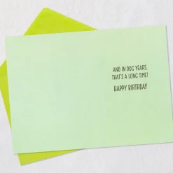 Dog Years Waiting for Cake Funny Birthday Card