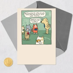 Dog and Cats Office Workers Funny Boss's Day Card From All