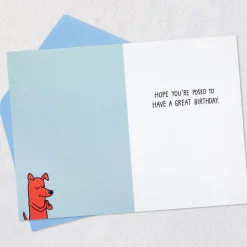 Dogs Doing Yoga Poses Funny Birthday Card