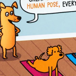 Dogs Doing Yoga Poses Funny Birthday Card