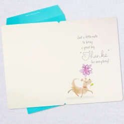 16" Dog With Flowers Jumbo Thank-You Card