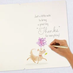 16" Dog With Flowers Jumbo Thank-You Card