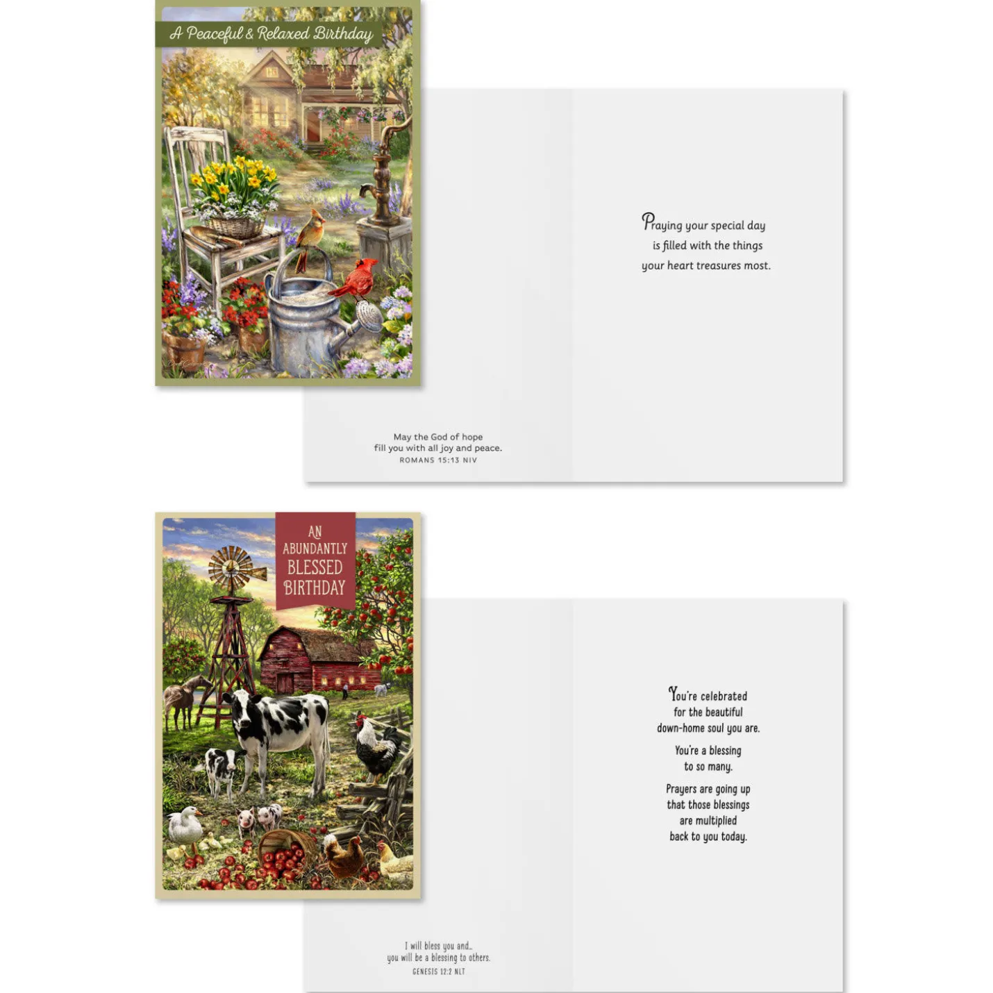 Dona Gelsinger Assorted Religious Birthday Cards, Box of 12
