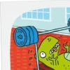 Don't Lift a Finger Dinosaur at Gym Funny Birthday Card