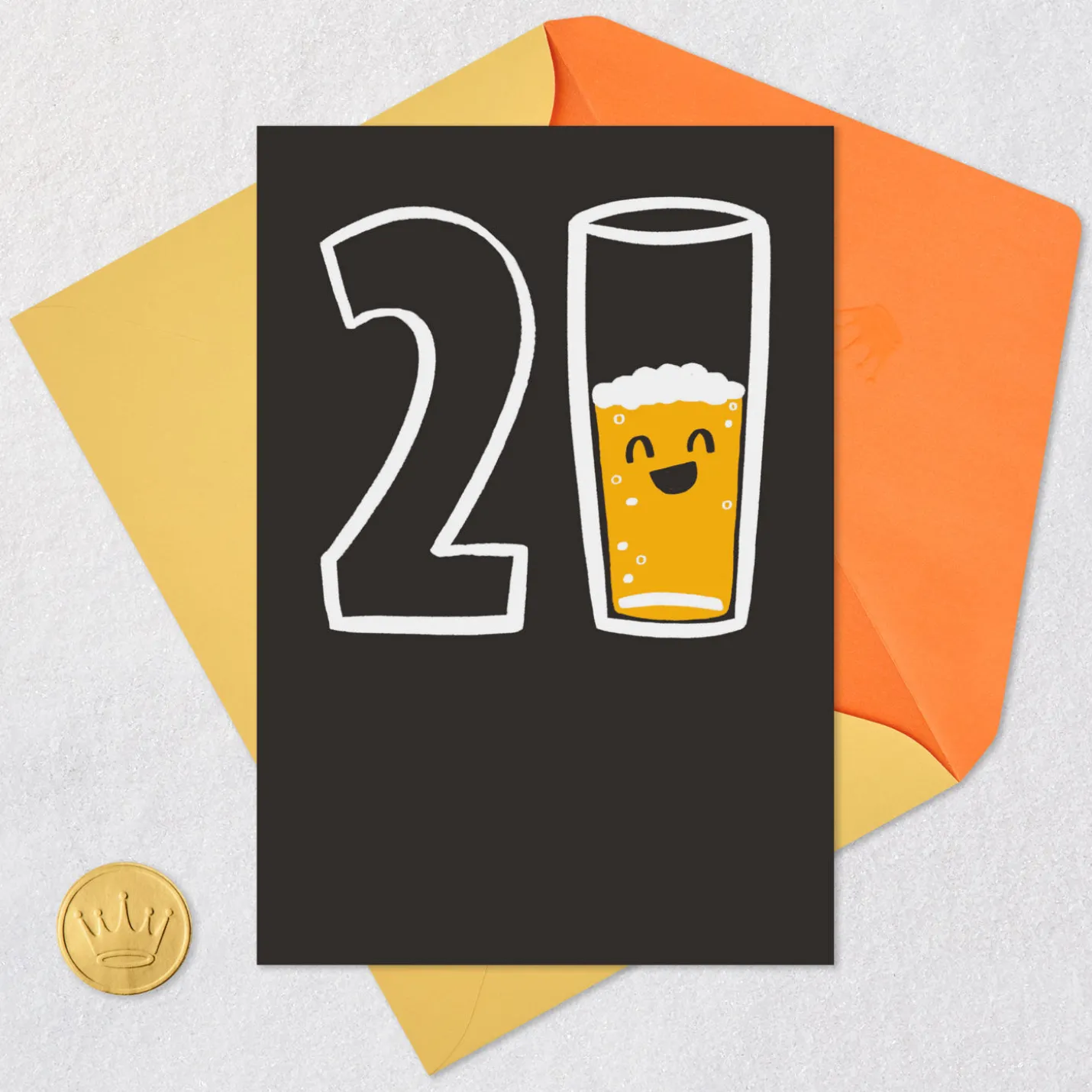 Don't Settle for Half-Glassed Funny 21st Birthday Card
