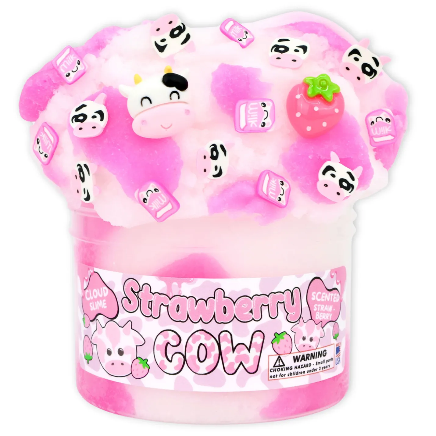 Dope Slimes Strawberry Cow Slime