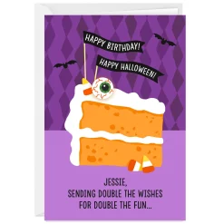 Double the Fun Custom Halloween Birthday Card