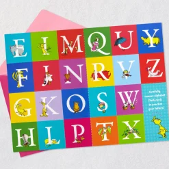 Dr. Seuss™ No One You-er Than You Birthday Card for Granddaughter With Alphabet Flash Cards