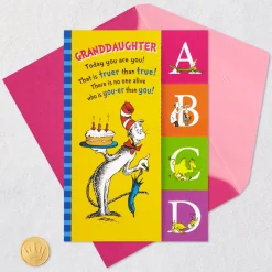 Dr. Seuss™ No One You-er Than You Birthday Card for Granddaughter With Alphabet Flash Cards