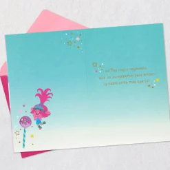 DreamWorks Animation Trolls Time to Shine Spanish-Language 5th Birthday Card