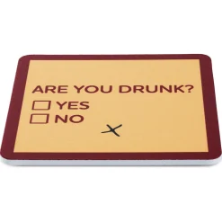 Drinks on Me Are You Drunk Funny Coaster