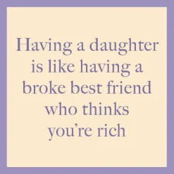 Drinks on Me Broke Best Friend Funny Coaster