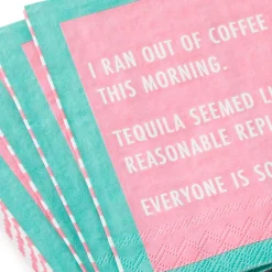 Drinks on Me Get Better Soon Funny Party Napkins, Pack of 20