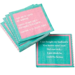 Drinks on Me Get Better Soon Funny Party Napkins, Pack of 20