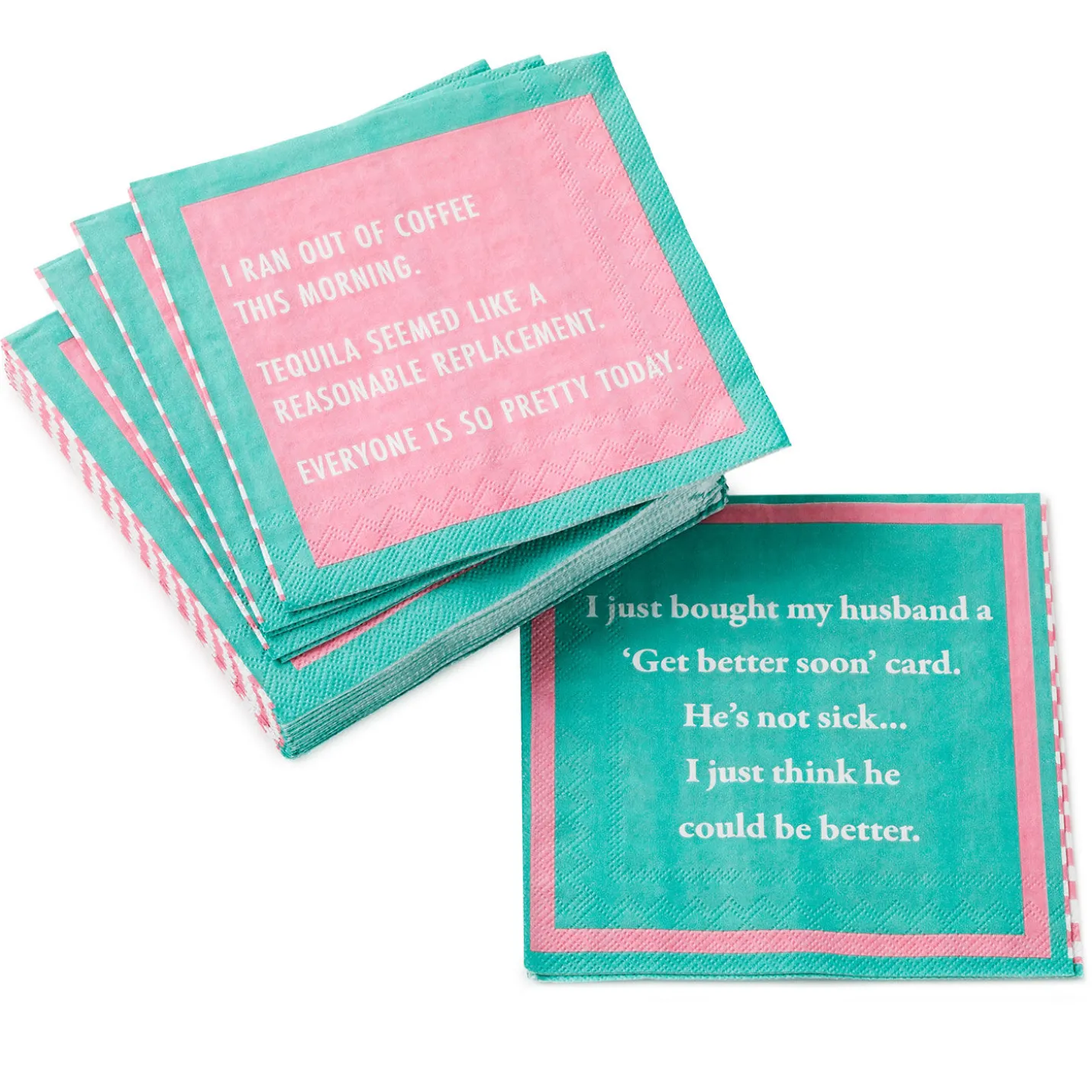 Drinks on Me Get Better Soon Funny Party Napkins, Pack of 20