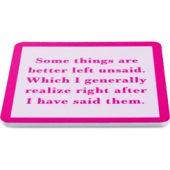 Drinks on Me Left Unsaid Funny Coaster