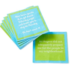 Drinks on Me Mr. Rogers Funny Party Napkins, Pack of 20