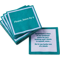 Drinks on Me Please Leave Funny Party Napkins, Pack of 20