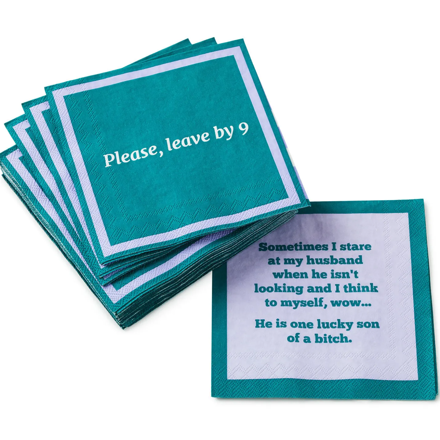 Drinks on Me Please Leave Funny Party Napkins, Pack of 20