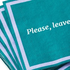 Drinks on Me Please Leave Funny Party Napkins, Pack of 20