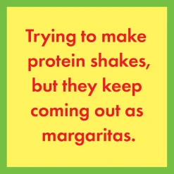 Drinks on Me Protein Shakes Funny Coaster