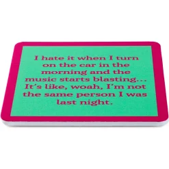 Drinks on Me Same Person Funny Coaster