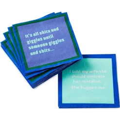 Drinks on Me She Hugged Me Funny Party Napkins, Pack of 20