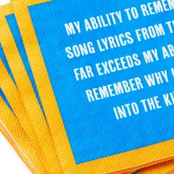 Drinks on Me Song Lyrics Funny Party Napkins, Pack of 20