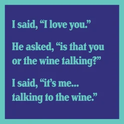 Drinks on Me Talking to the Wine Funny Coaster