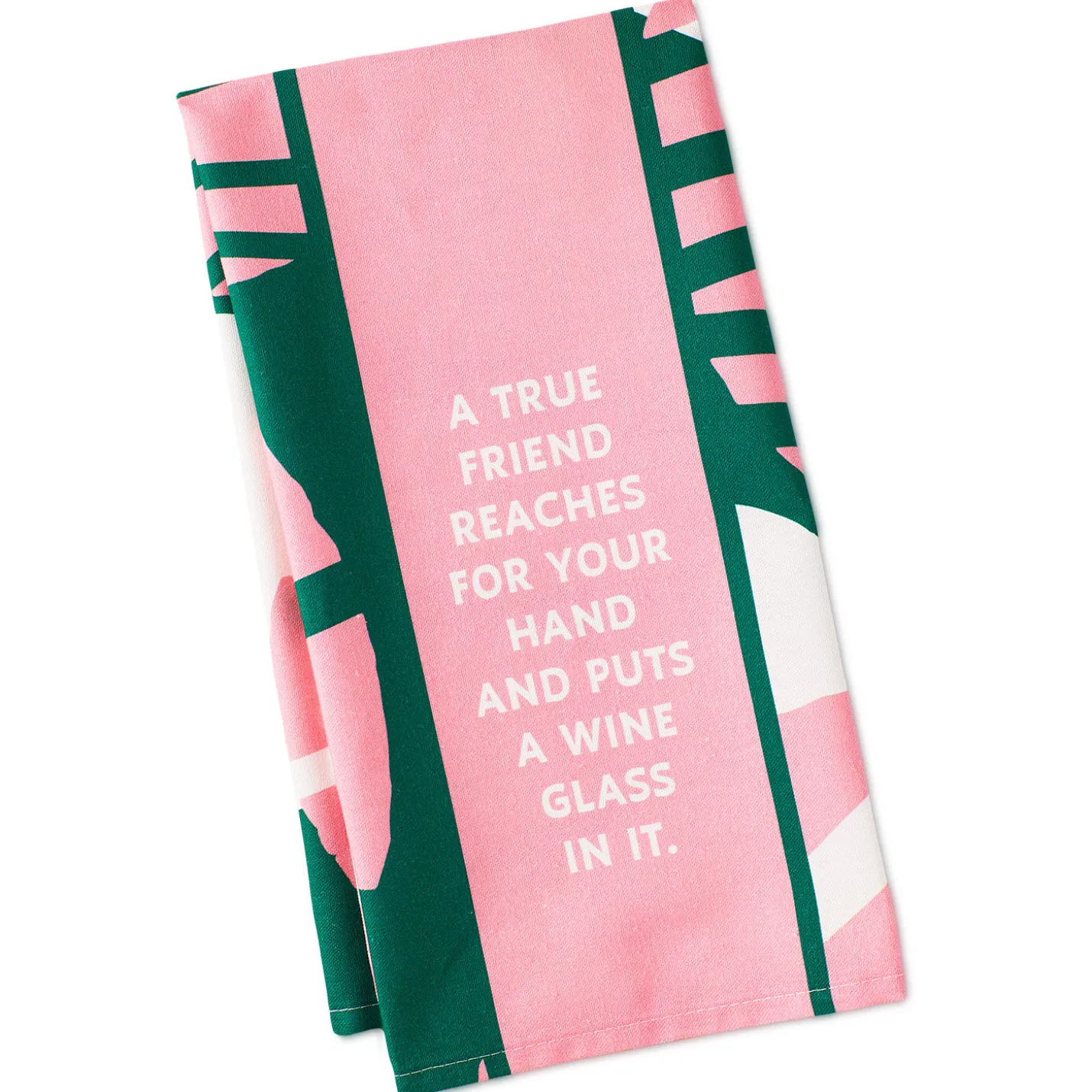 Drinks on Me True Friend Funny Dish Towel