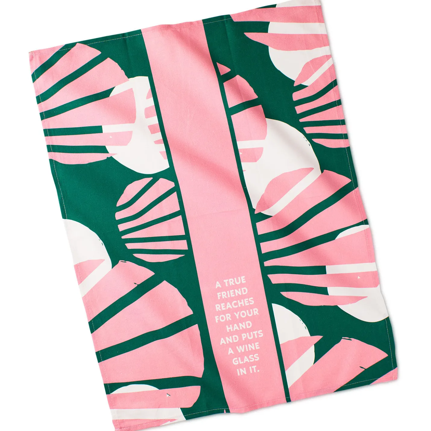 Drinks on Me True Friend Funny Dish Towel