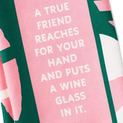 Drinks on Me True Friend Funny Dish Towel