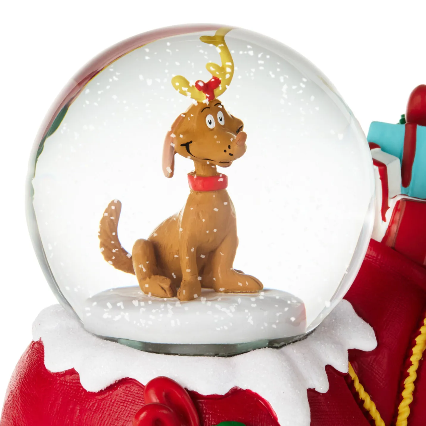 Dr. Seuss's How the Grinch Stole Christmas!™ Grinch, Max and Sleigh Snow Globe Figurine With Music