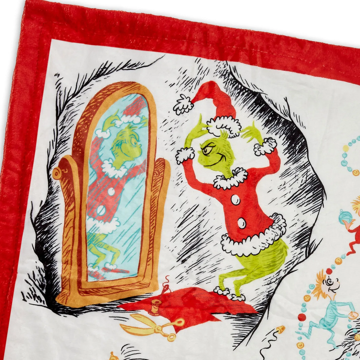 Dr. Seuss's How the Grinch Stole Christmas!™ Storybook Scenes Throw Blanket, 50x60