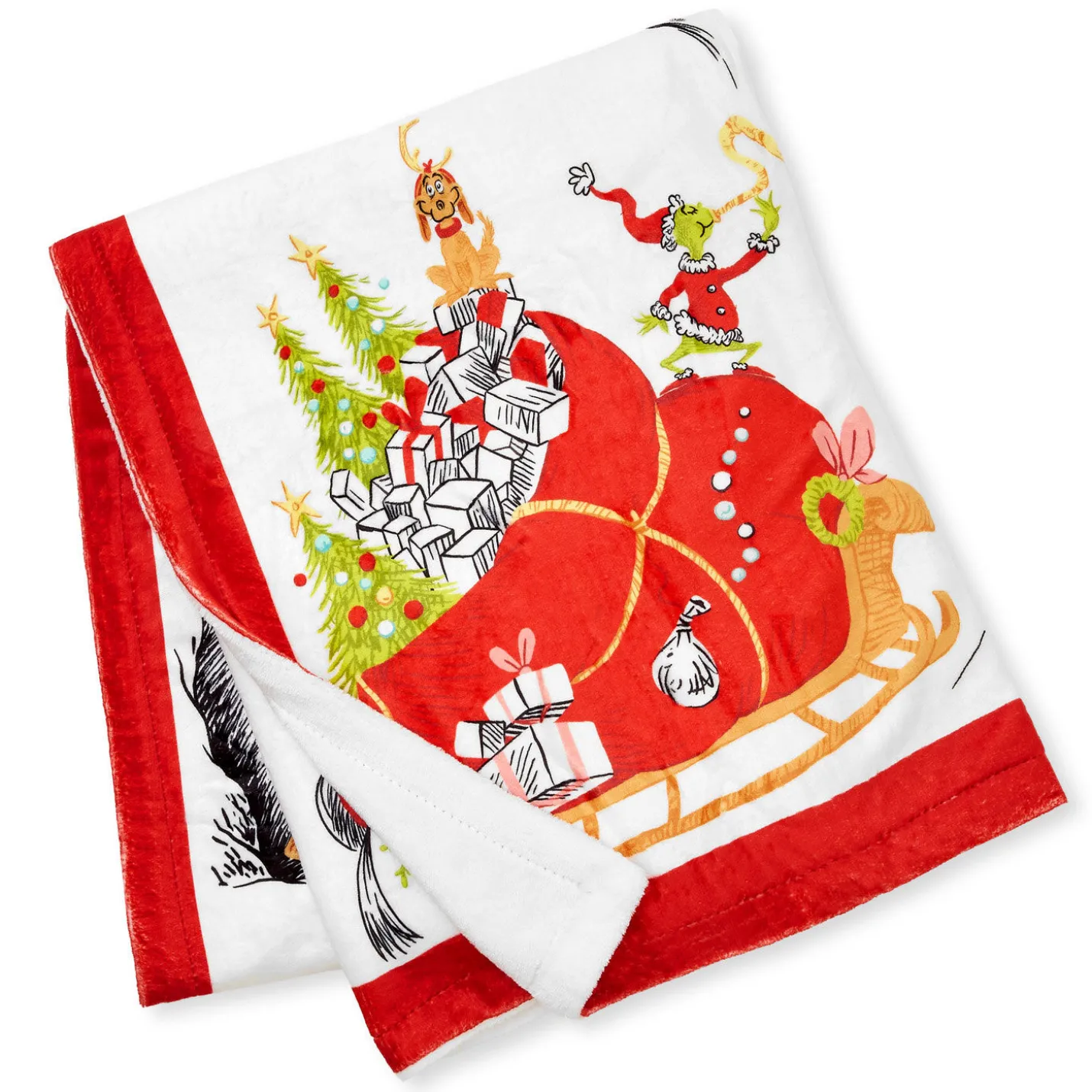 Dr. Seuss's How the Grinch Stole Christmas!™ Storybook Scenes Throw Blanket, 50x60