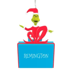 Dr. Seuss's How the Grinch Stole Christmas!™ on Present Personalized Ornament, Custom Text