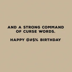 Duct Tape and Curse Words Gift Card Greeting Funny Birthday Card