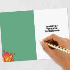 Dumpster Fire Horrors Funny Birthday Card