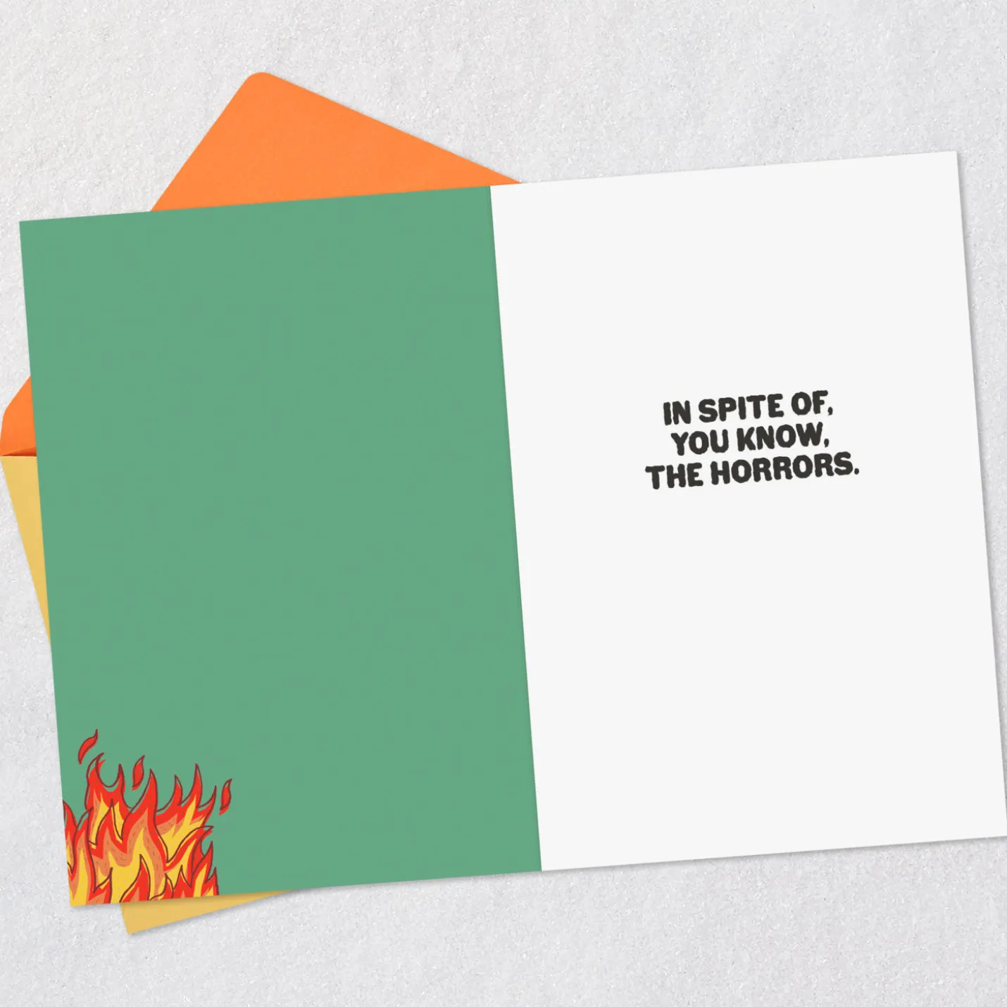 Dumpster Fire Horrors Funny Birthday Card