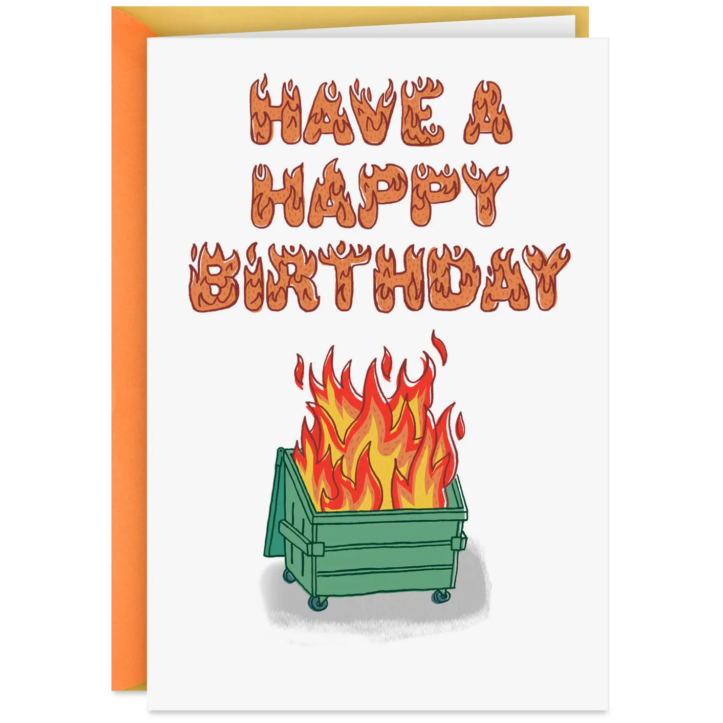 Dumpster Fire Horrors Funny Birthday Card
