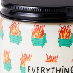 Dumpster Fire Everything's Fine Scented Single-Wick Jar Candle, 7 oz.