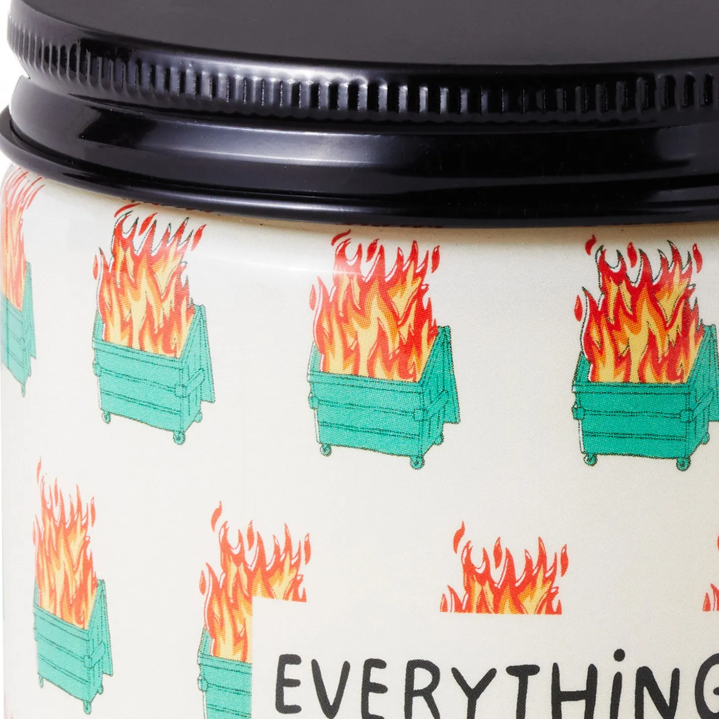 Dumpster Fire Everything's Fine Scented Single-Wick Jar Candle, 7 oz.