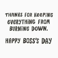 Dumpster Fire Funny Boss's Day Card