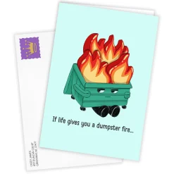 Dumpster Fire Funny Custom Card