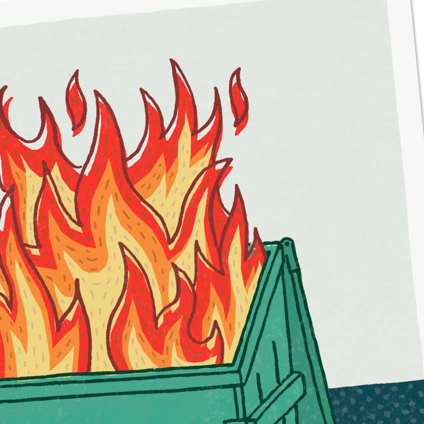 Dumpster Fire Poem Funny Support Card
