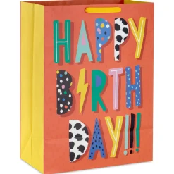 20" Electrifying Wishes on Red Jumbo Birthday Gift Bag