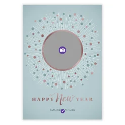 Elegant Burst Flat New Year Photo Card