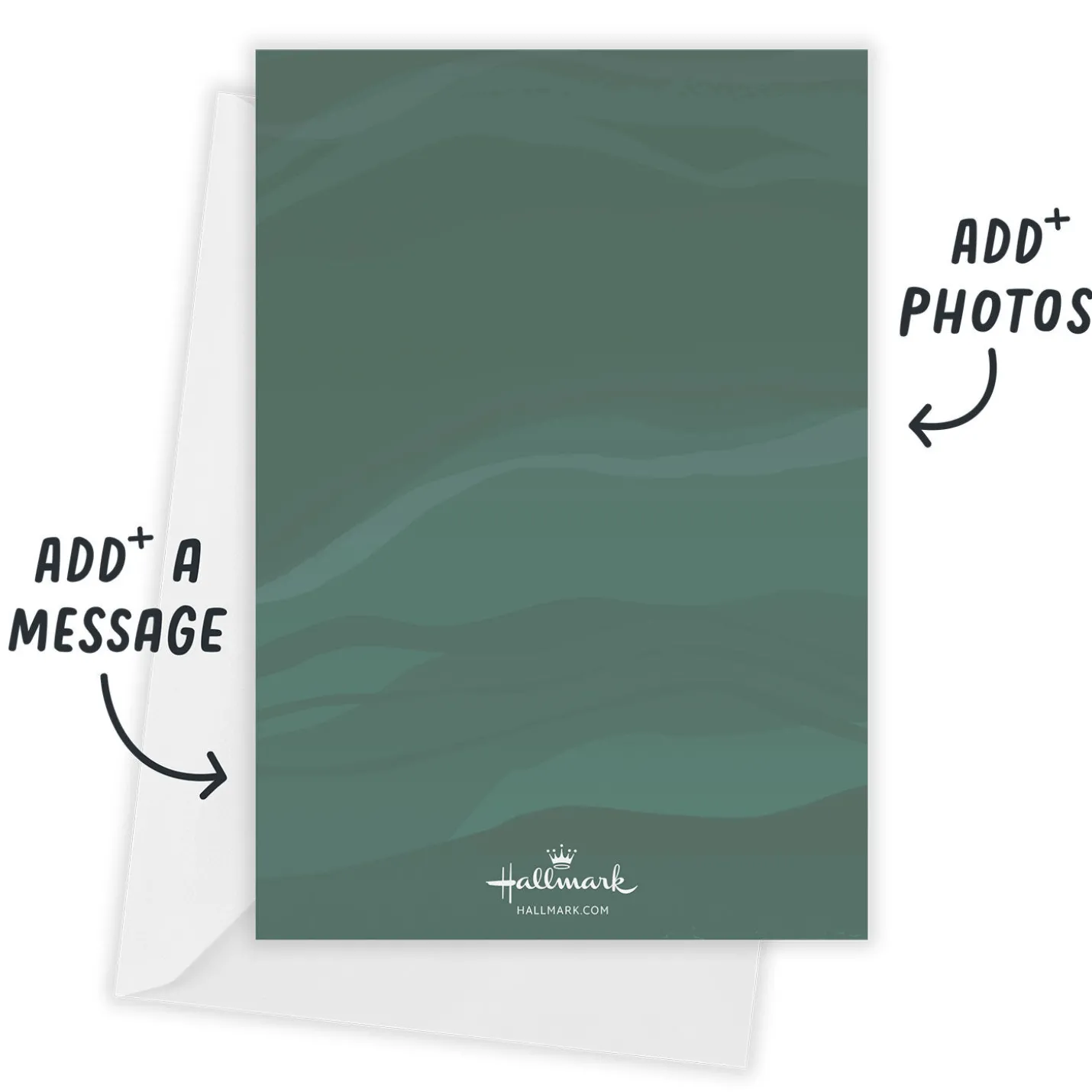 Elegant Evergreen Marble Flat Holiday Photo Card