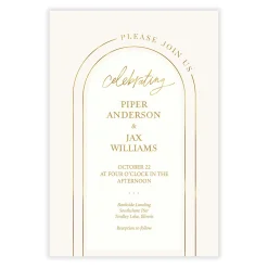 Elegant Gold Arch Wedding Invitation