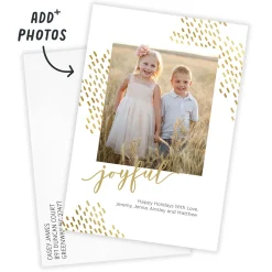 Elegant Joyful Flat Holiday Photo Card